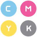 Free Cmyk、カラー、カラーコード アイコン