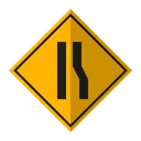 Free Converging Road Converging Regulation Icon