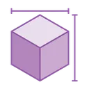 Free Cubo Dimensao Altura Ícone