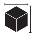 Free Cubo Dimensao Altura Ícone