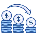 Free Decrease Money  Icon