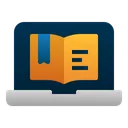 Free Digital Book Online Learning Study Icon