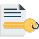 Free Document Paper Key Icon