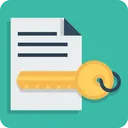 Free Document Paper Key Icon