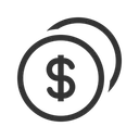 Free Dollar Coins  Icon