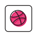 Free Dribble Media Network Icon