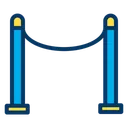 Free 난간 지지대 로프 장벽 아이콘