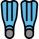 Free Scuba Fin Fins Scuba Diver Dress Icon