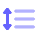 Free Formato Linea Interlineado Icono