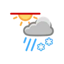 Free Heavy Sleet Sun Icon