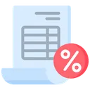 Free Interest Rate Tariff Tax Icon