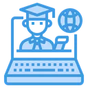 Free Laptop Student Global Icon