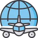 Free Internationaler Flug Internationale Reise Weltweiter Flug Symbol