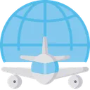 Free Internationaler Flug Internationale Reise Weltweiter Flug Symbol