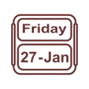 Free January Calendar Frinday Icon