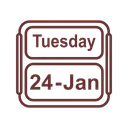 Free January Calendar Tuesday Icon