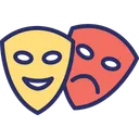 Free Karneval Comedy Gesichtsmasken Symbol