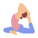 Free Konigstaubenhaltung Raja Kapotasana Yoga Symbol