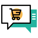 Free Laptop Chat Shop Icon