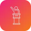 Free Leader Speaker Podium Icon