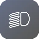 Free Car Headlight Low Icon