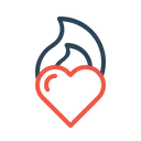 Free Love Heart Fire Icon