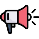 Free Network Communication Megaphone Icon