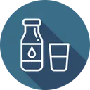 Free Milk Glass Bottle Icon