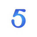 Free Number Five 5 Number Icon