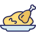 Free Party Food Broast Chicken Chicken Icon