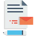 Free Pen Document Mail Icon