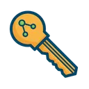 Free Public Key Bitcoin Icon