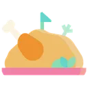 Free Roasted Chicken Vegetables Icon