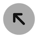 Free Round Arrow Left Up Symbol