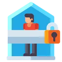 Free Self Isolation Quarantine Home Icon