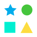 Free Star Circle Squre Icon