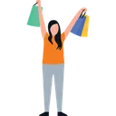 Free Shopping Girl Leisure Time Buying Icon