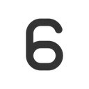 Free Six Number  Icon