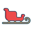 Free Sled Santa Vehicle Icon