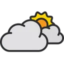 Free Sol Detras De La Nube Tiempo Nublado Nube Icono