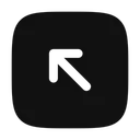 Free Square Arrow Left Up Symbol