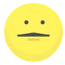 Free Straight Face Emot Icon