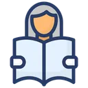 Free Book To Read Girl Reading Education Concept Icon