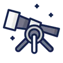 Free Telescope Space Science Icon