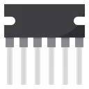 Free Semiconductor Transistor Chip Icon