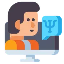 Free Virtual Psychologist Psychologist Woman Icon