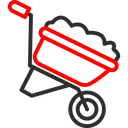 Free Barrow Construction Cart Garden Trolley Icon