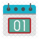 1 Datum Kalender Symbol