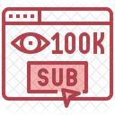 100 K Suscriptores Suscribete 100 K Icono