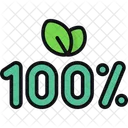 100 Por Ciento 100 Vegano Icono